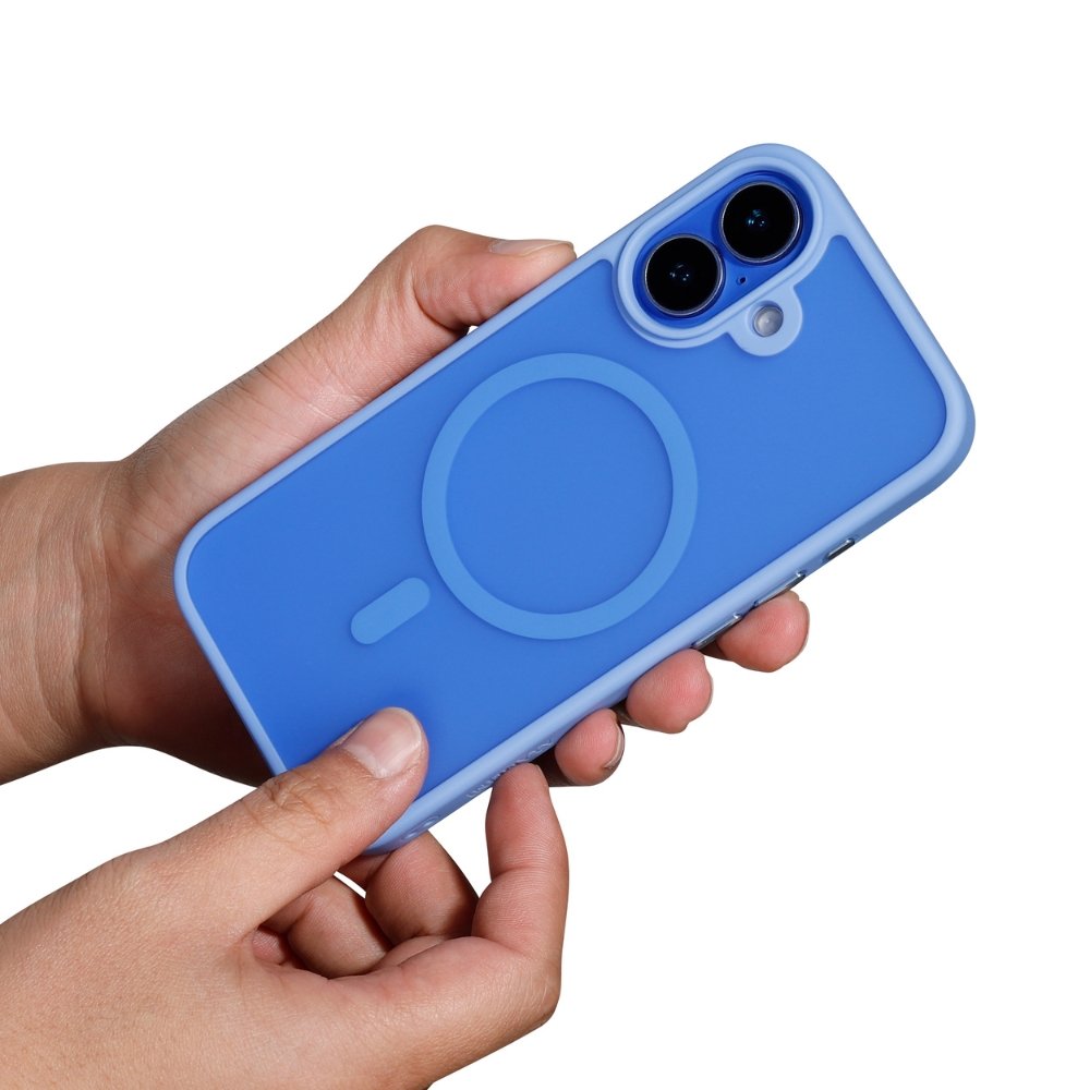 Infinyty Gleam Hybrid Matte Soft Touch MagSafe Case iPhone 16, Ultramarine