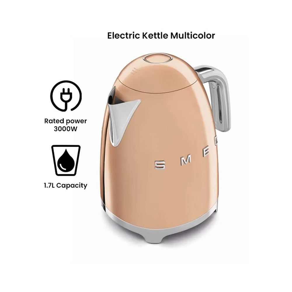 Smeg 50's Retro Style Electric Kettle 1700ml Rose Gold