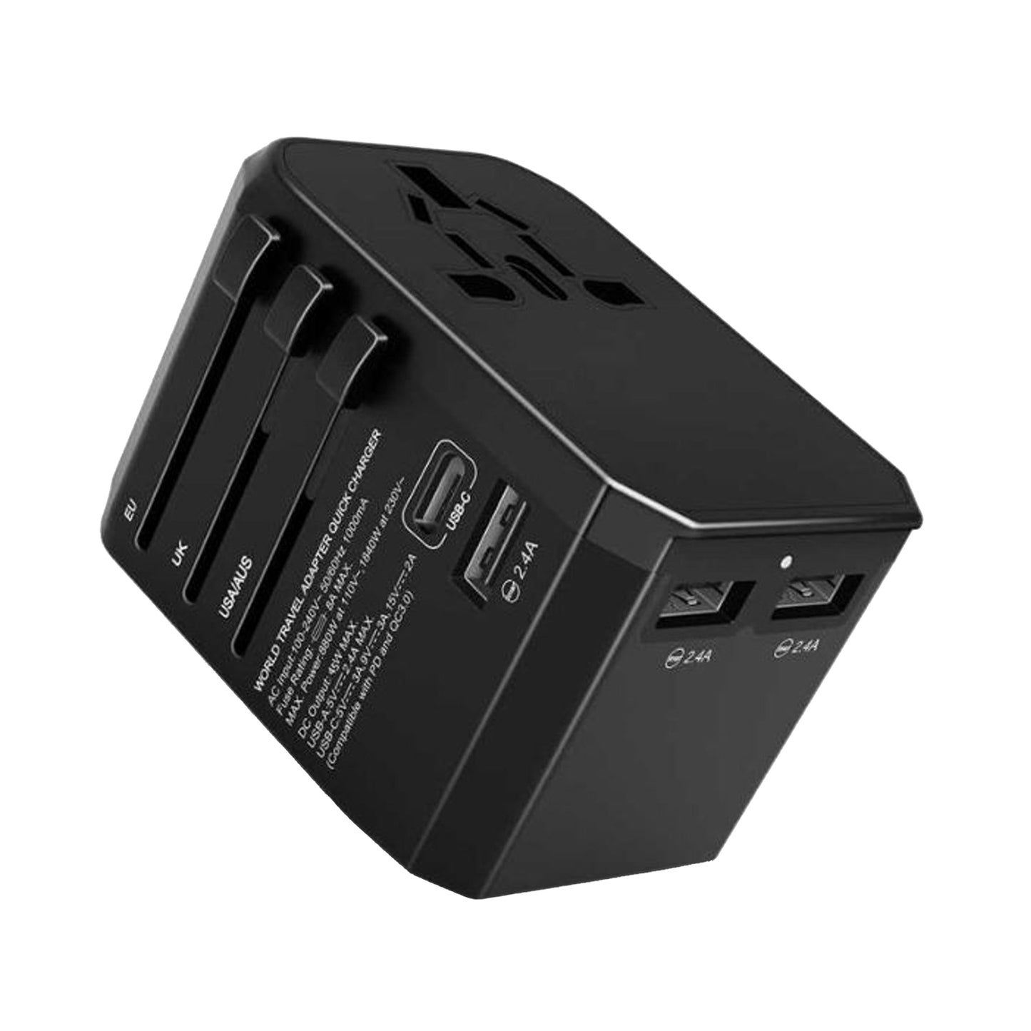 Inet Universal Travel Adapter 65W Black