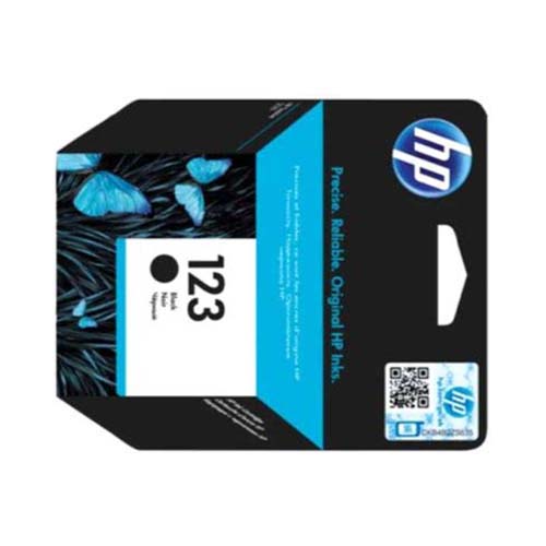 HP 123 Original Ink Cartridge, Black