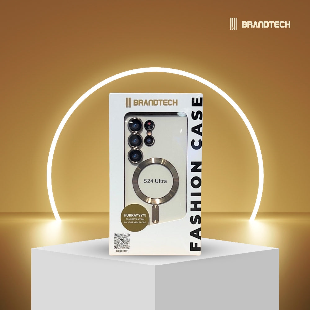 Brandtech MagSafe Cover With Screen Protector for Samsung Galaxy S24 Ultra Clear