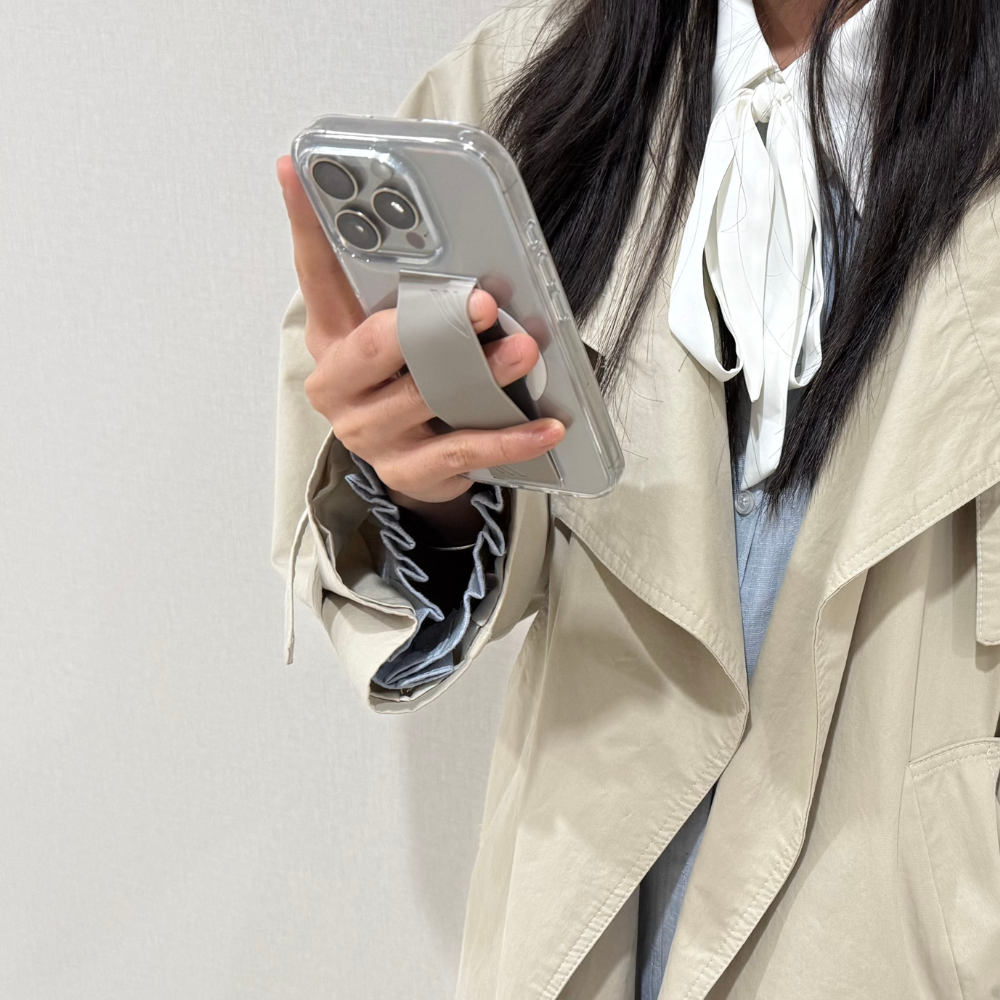 Infinyty GripX Transparent Case with Natural Titanium Grip for iPhone 16 Pro Max