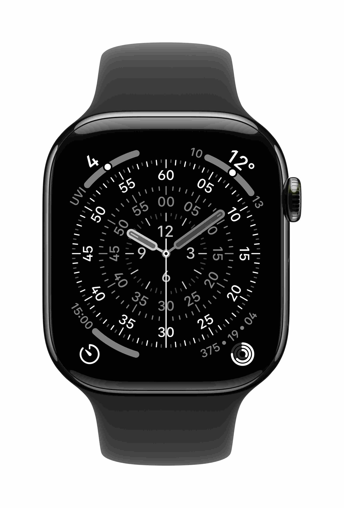 Apple Watch Series 11 GPS + Cellular 46mm, Slate Titanium Case with Black Sport Band, M/L