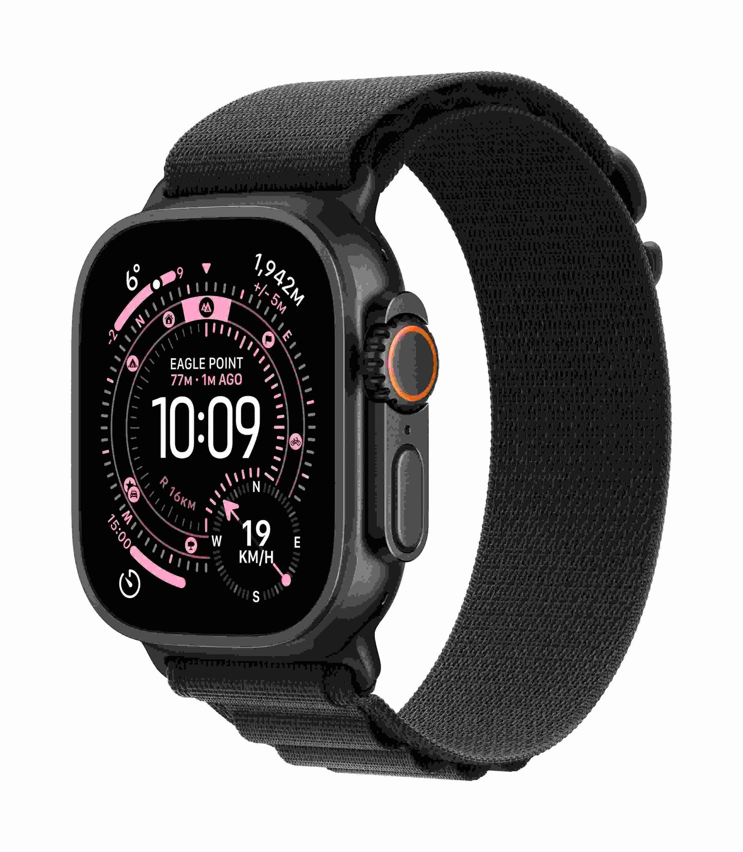 Apple Watch Ultra 3 GPS + Cellular 49mm, Black Titanium Case with Black Alpine Loop, Medium