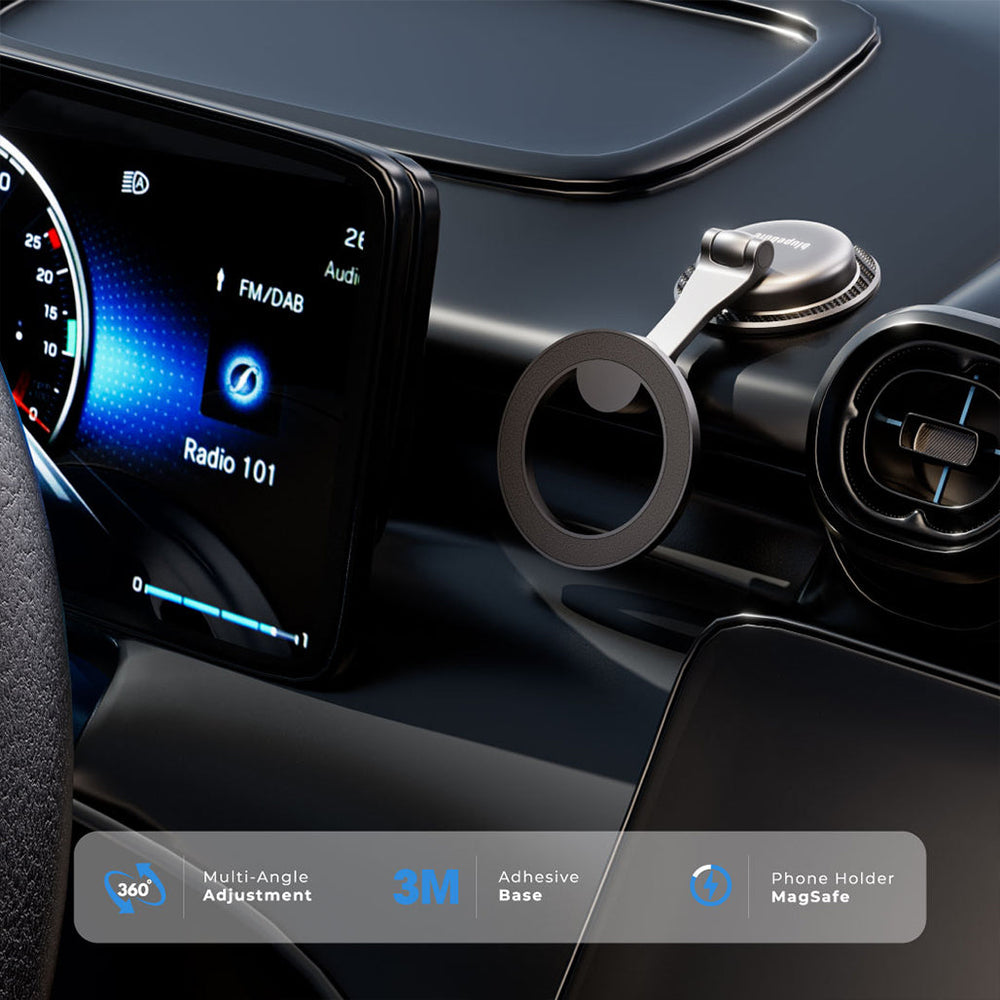 Blupebble Road Magnetic Versatile Mount with MagSafe 360° Rotation Phone Holder, Black