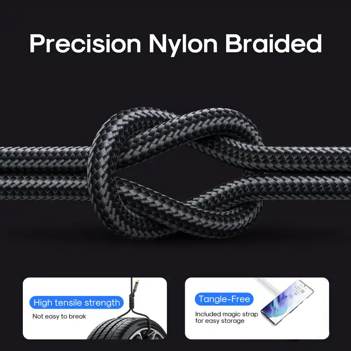PROTECT Charge and Data Nylon Braided Cable, Type-C to Lightning, 1.2 Meter, Black, CL120