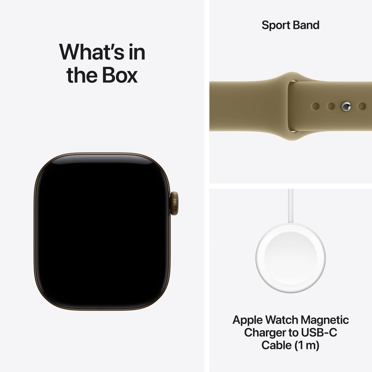 Apple Watch Series 12 GPS 42mm – Dark Bronze Aluminium Case with Olive Sport Band (S/M) – S11 Chip, Ceramic Shield 2, 24-Hour Battery, 50m Water Resistant