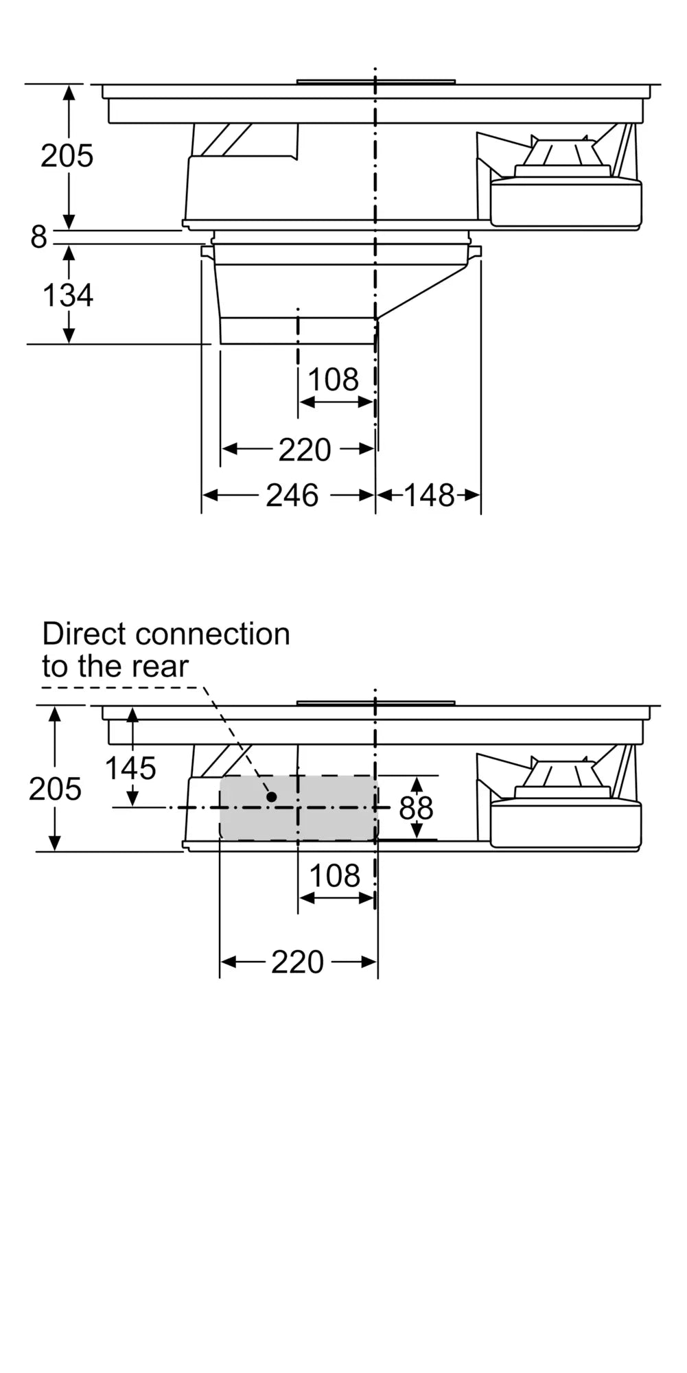 BOSCH Series 8 Induction Hob with Integrated Ventilation System 80cm, PXX875D34E