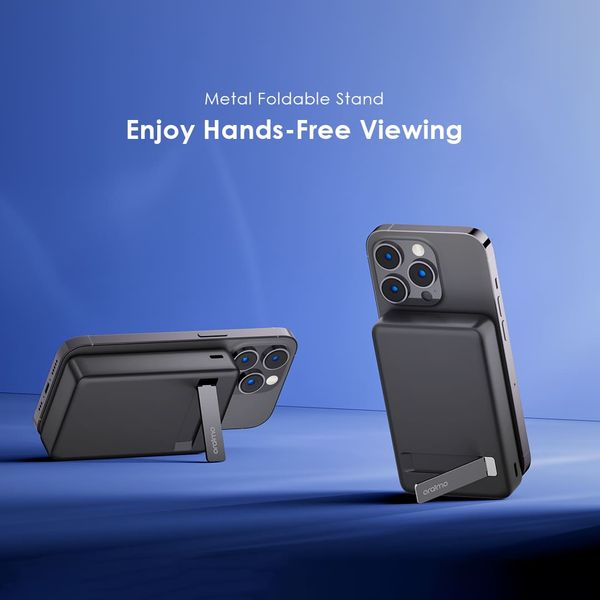 Oraimo MagPower Magsafe Power Bank, Wireless, 15W, 10,000mAh, Black, OPB-7102W