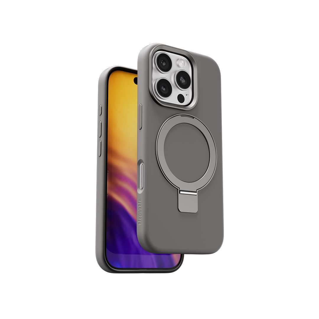 Blupebble RingFlex Case Foldable Kickstand with MagSafe iPhone 16 Pro Max 6.9-inch, Titanium
