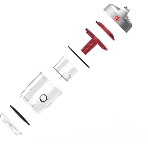 Hoover CDCY-P6ME Power 6 Advanced 2200W Vacuum Cleaner, One Touch Easy Empty Bin, Single Cyclonic Technology, HEPA Filter, Ideal for Allergy Sufferers, Pet Owners, Efficient Home Cleaning - Grey Red