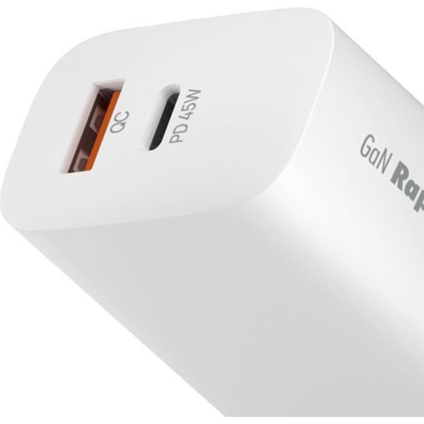 Smartix Premium Compact UK Wall Adaptor 45W GaN White