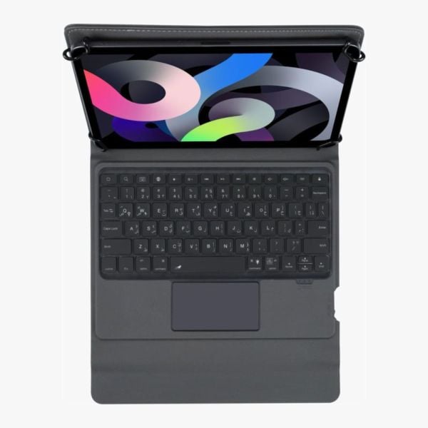 PROTECT Universal Adjustable Tablet Keyboard, 7-11 inch, Trifold Stand, Pen Slot, Backlit, Grey, WR200