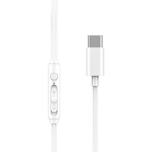 WiWU Wired USB Type-C Earbuds, EB314, White
