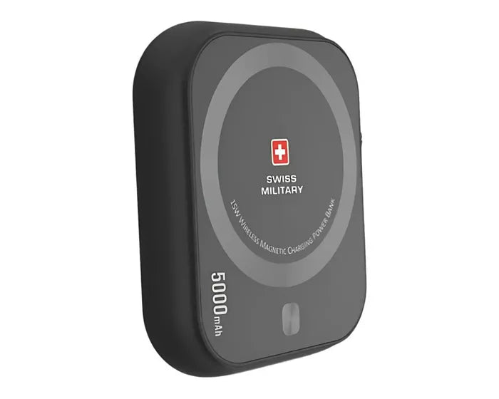 Swiss Military 3-in-1 Magnetic Wallet Power Bank 5000mAh – Black