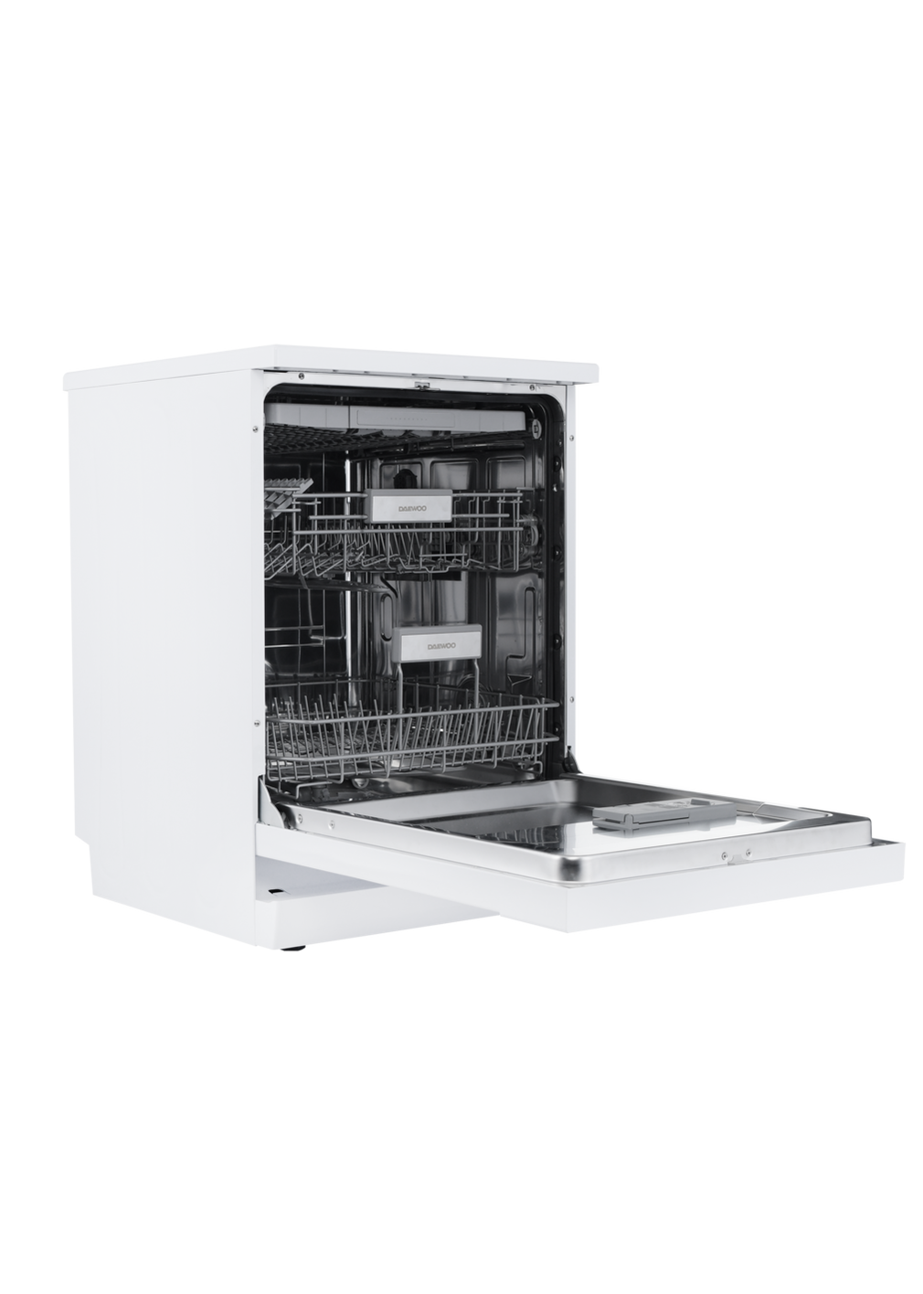 Daewoo Dishwasher with 6 programmes, 14 place settings, Delay option, Adjustable Racks, White, 1 Year Warranty, White, DDW-Z1411W