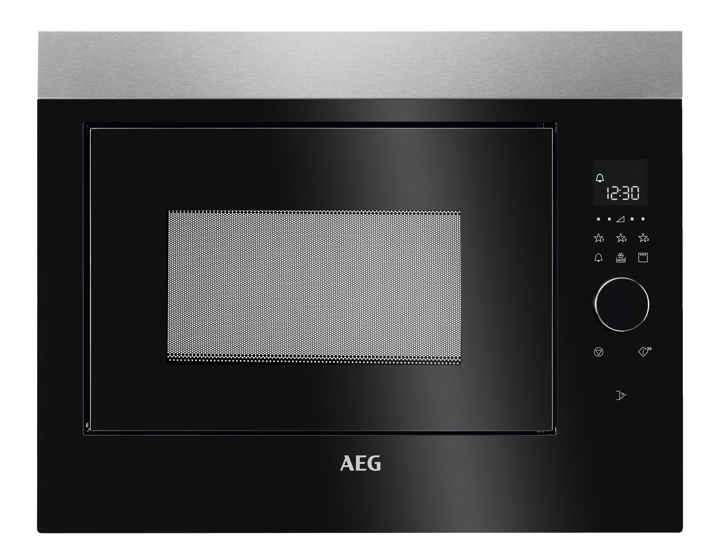 AEG Built-in Microwave 60cm, 26L, With Grill, Fully Integrated, Black, MBE2658DEM