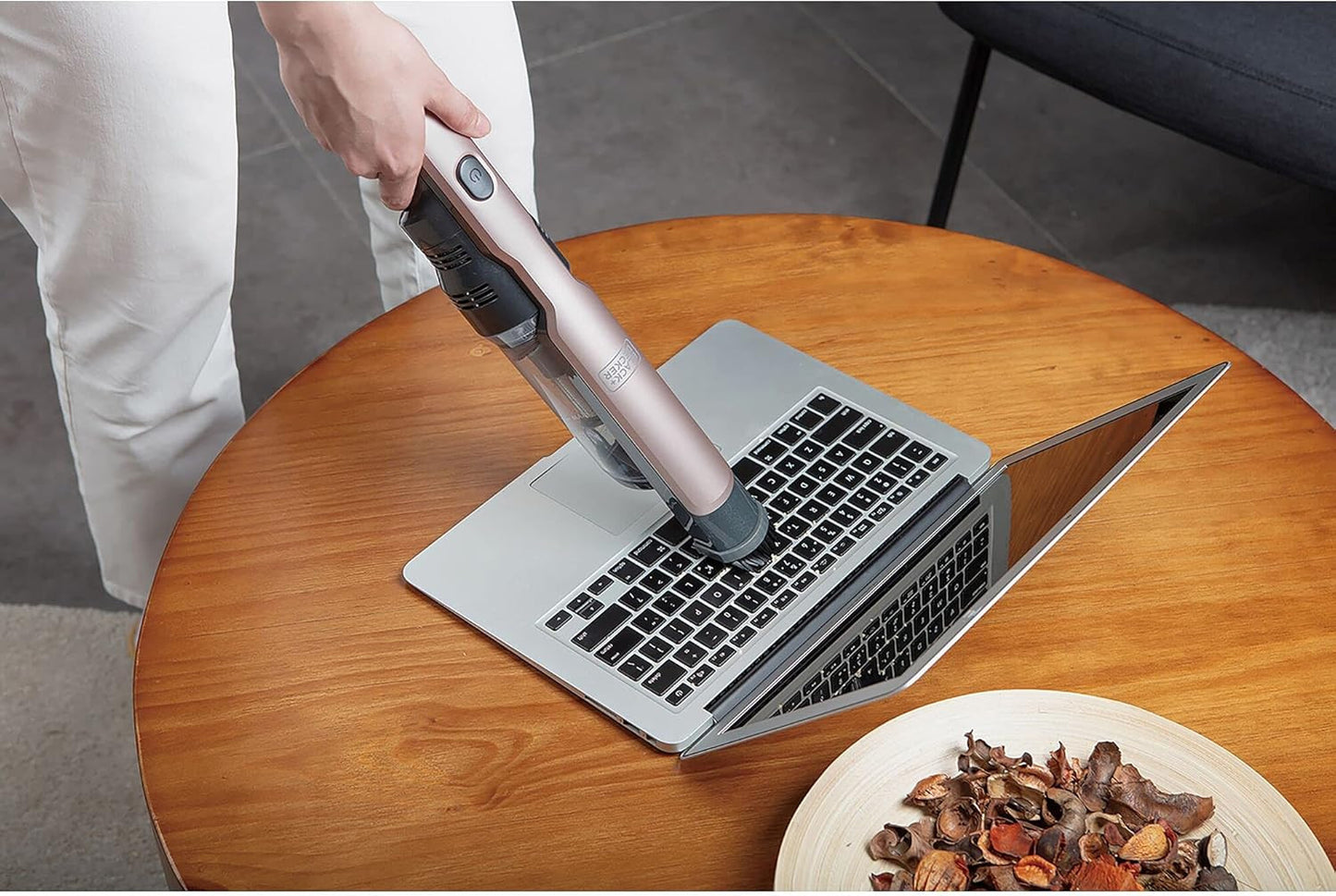 Black + Decker Handheld Portable Vacuum, 12V, 1.5Ah, Gold, DVC320BRG-GB
