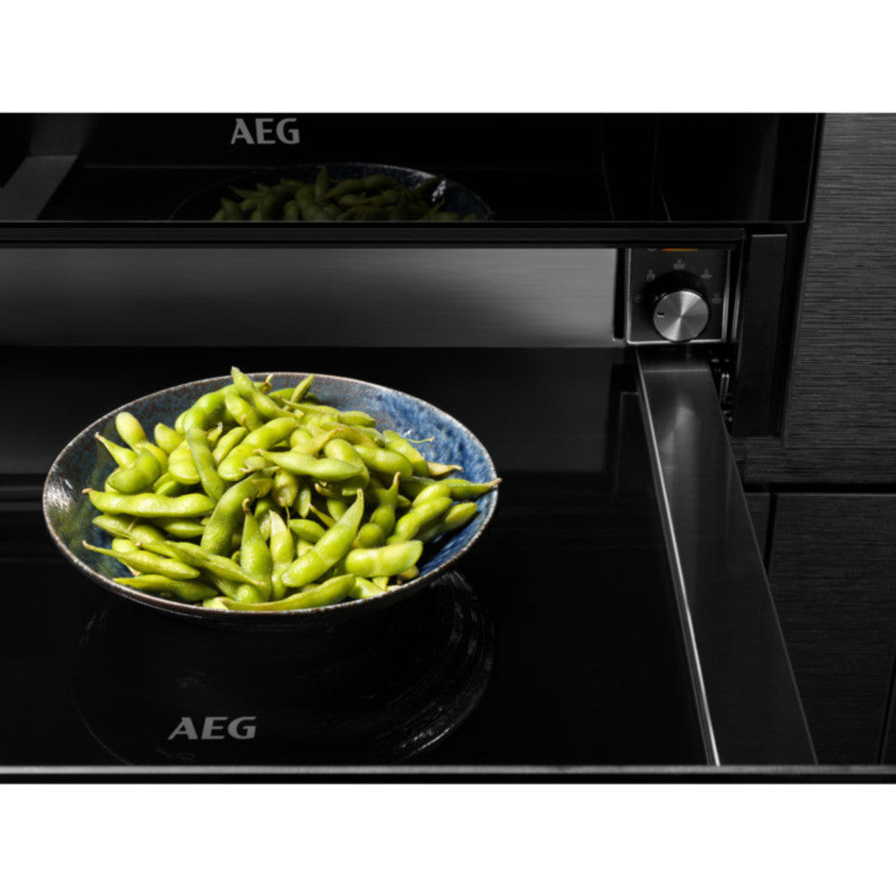 AEG Built-in Warming Drawer, 6PS, 14cm, Black, KDK911424M