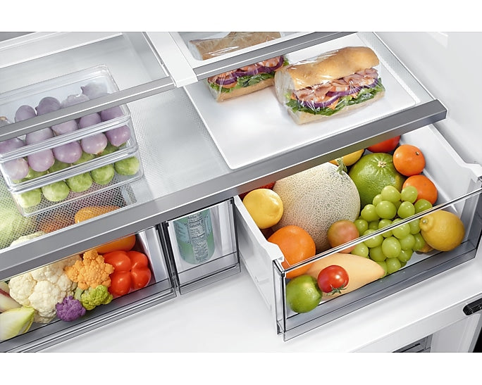 Samsung Bespoke T Style French Door Refrigerator, 602L, Black, RF65DG90BEB1AE