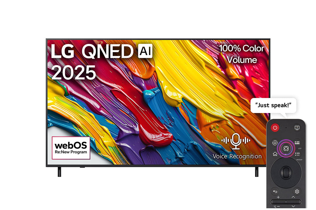LG 86-inch QNED AI QNED82 4K Smart Television AI Magic remote HDR10 webOS25 (2025)
