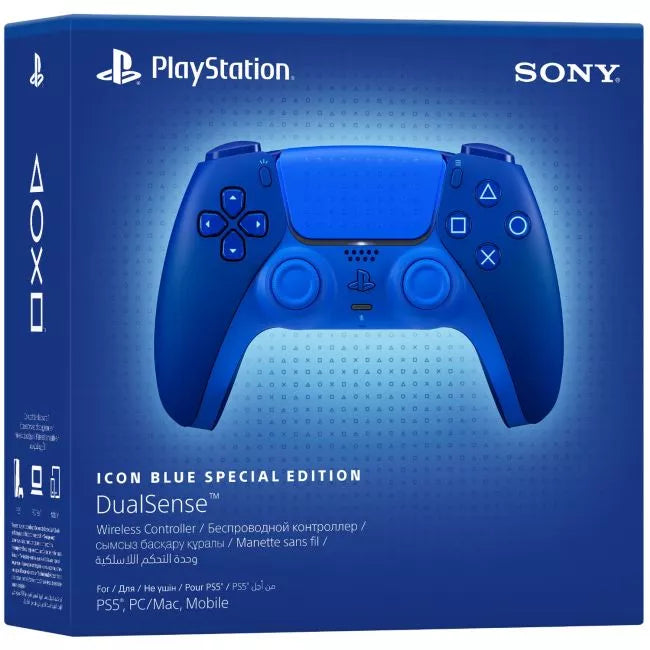Sony PS5 DualSense Wireless Controller — Haptic Feedback, Adaptive Triggers, Icon Blue Special Edition