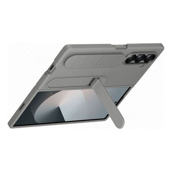 Samsung Fold6 Silicone Grip Case with Stand Gray