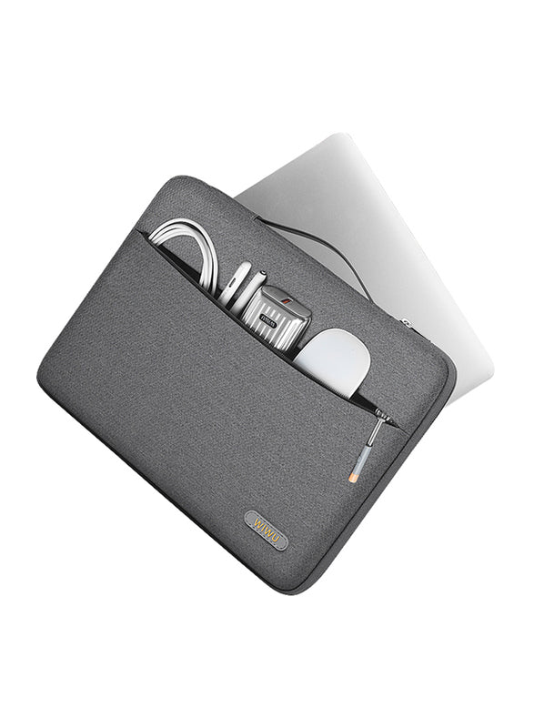 Wiwu Pilot Laptop Sleeve Bag, 13.3-inch, Water Resistant, Grey