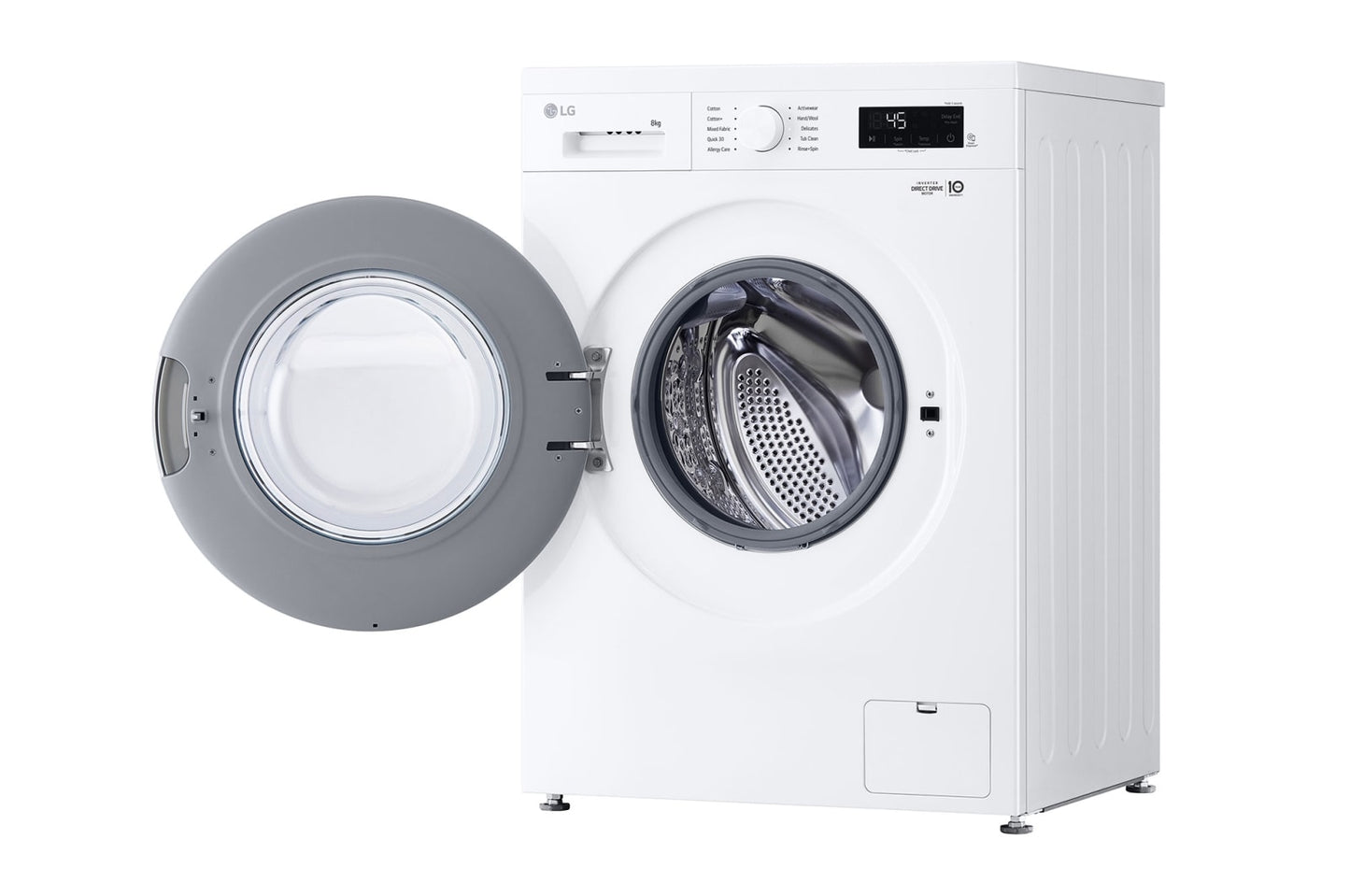LG Front Load Washer with 6 motion Inverter Direct Drive,8KG WHITE, F2Y1TYP3W