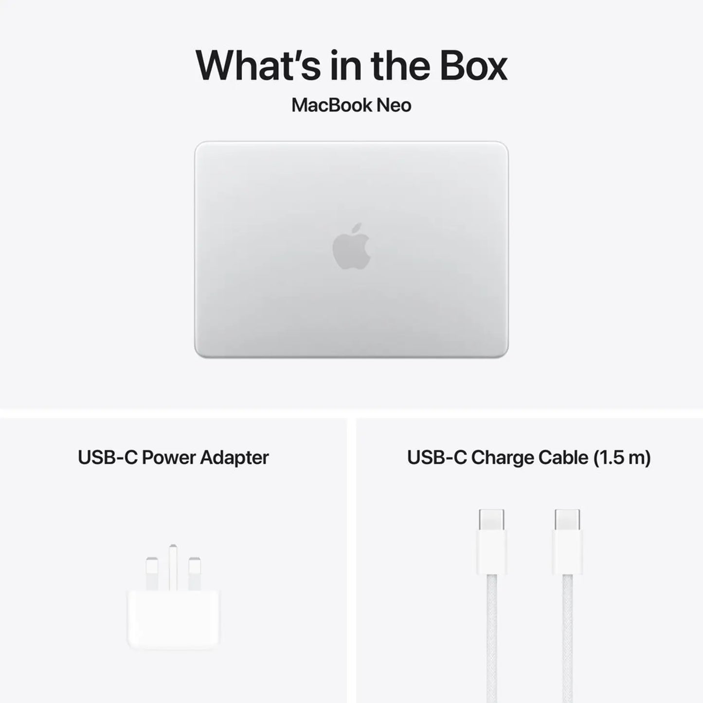 Apple MacBook Neo 13-inch Laptop (2026) – 8GB RAM / 256GB SSD / Apple Silicon Chip / Touch ID / macOS / Silver / English & Arabic Keyboard / Middle East Version – MHFA4AB/A