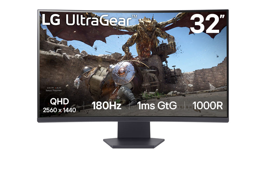 LG 32 inch QHD Curved Gaming Monitor 32GS60QC-B