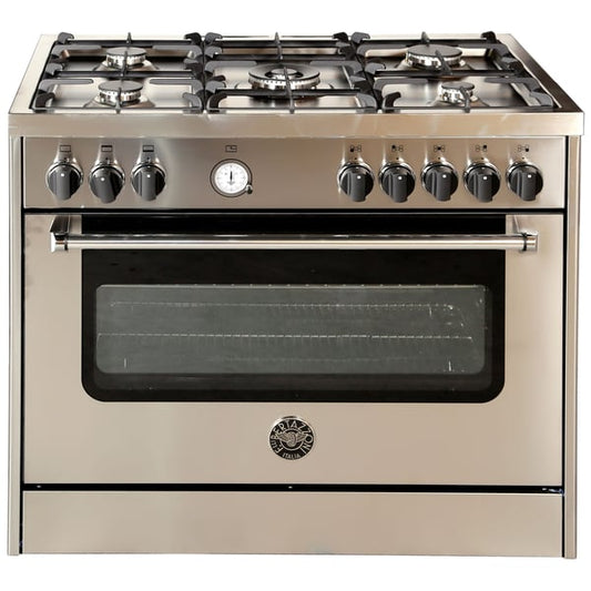 Bertazzoni 90x60 Full Gas Cooker, Steel, MAS905GGVLXC, 1 Year Warranty