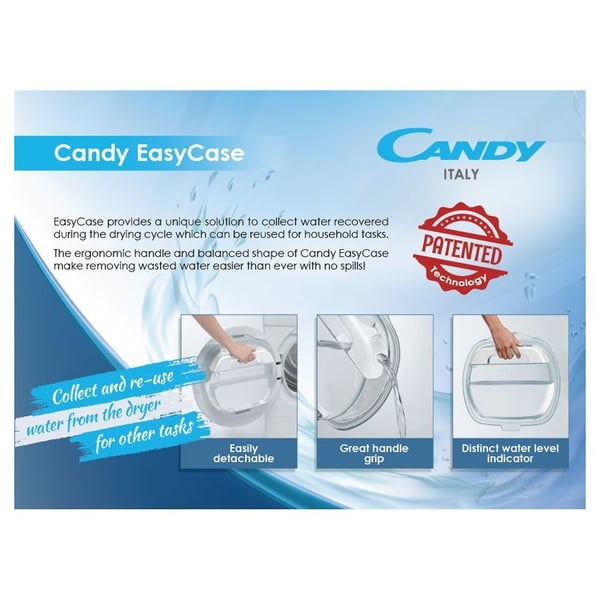 Candy Rapid O Heat Pump Dryer 10kg , RO H10A2TCE-19 , Heat Pump , White, WiFi+BT , 5 Digit Display