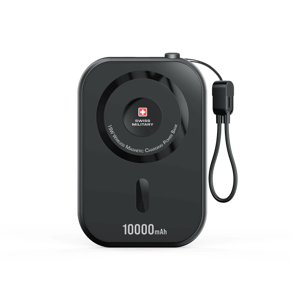 Swiss Military Magnetic 3-in-1 Power Bank 10000mAh – Black