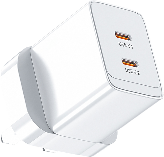INET INWC40WGA — 40W GaN Wall Charger, USB-C Power Delivery (White)