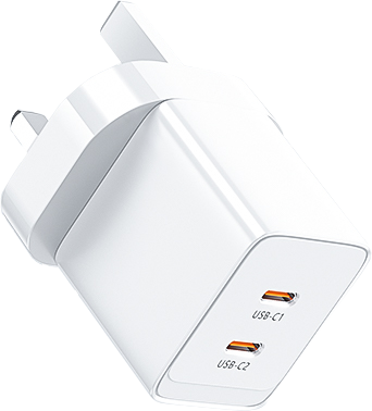 INET INWC40WGA — 40W GaN Wall Charger, USB-C Power Delivery (White)