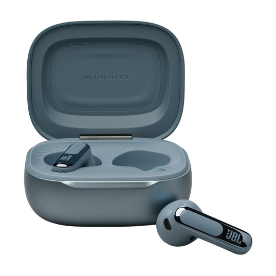 JBL LIVE FLEX 3 True Wireless, Noise Cancelling, Open Stick Earbuds, Smart Charging Case, Blue