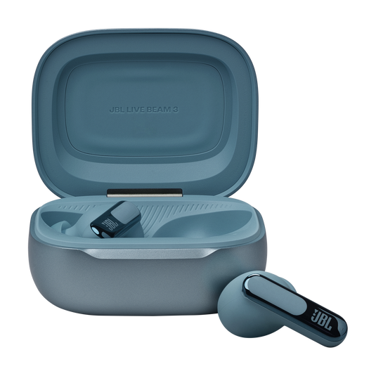 JBL Live Beam3 True Wireless Noise Cancelling Earbuds, Blue
