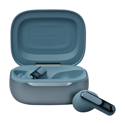 JBL Live Beam3 True Wireless Noise Cancelling Earbuds, Blue