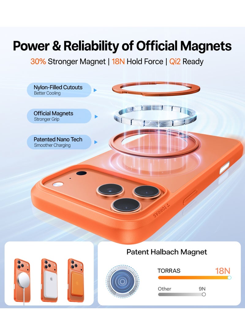 TORRAS Ostand Pro Case for iPhone 17 Pro - Energy Orange