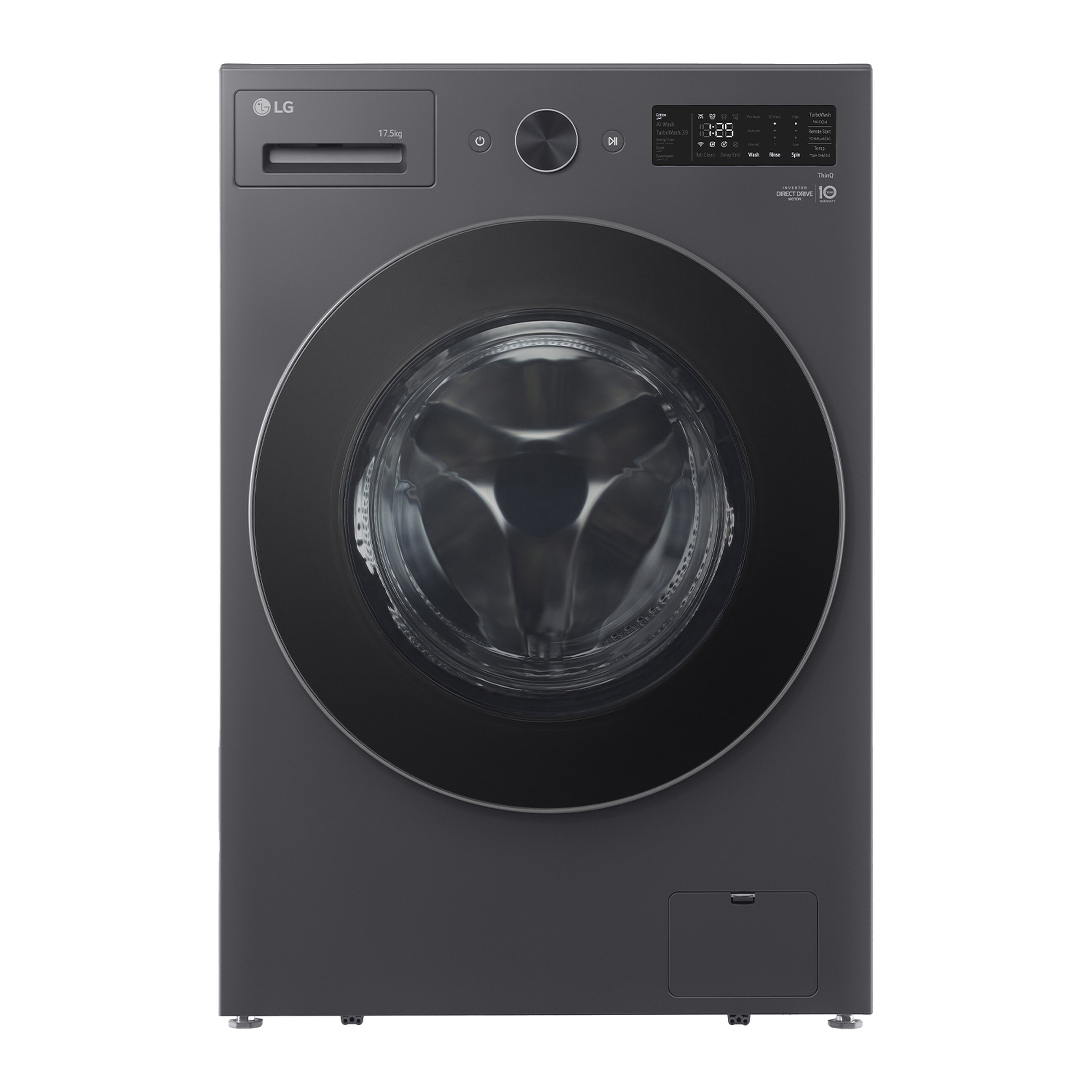 LG Front Load Washing Machine, 17.5 kg, 1000 RPM, Essence Graphite, F0 ...