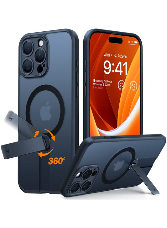 TORRAS Pstand Spin Case for iPhone 16 Pro Max - Black