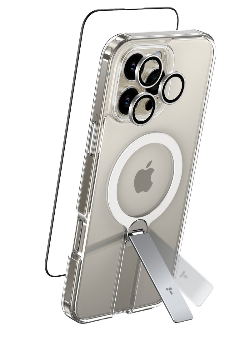 TORRAS Pstand 3-in-1 Bundle for iPhone 16 Pro Max - Clear