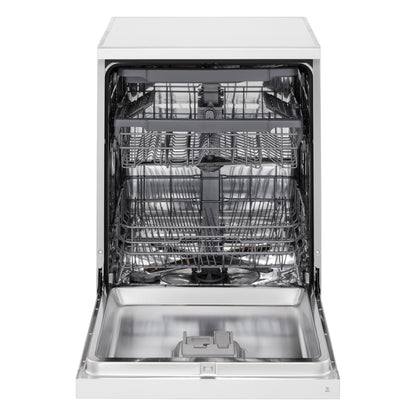 LG Free-Standing Dishwasher, 14 Place Settings, 9 Programs, White, DFC513FW