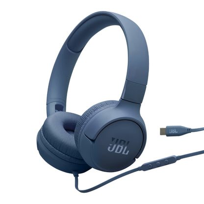 JBL Tune 520C USB-C Wired Headphones Blue