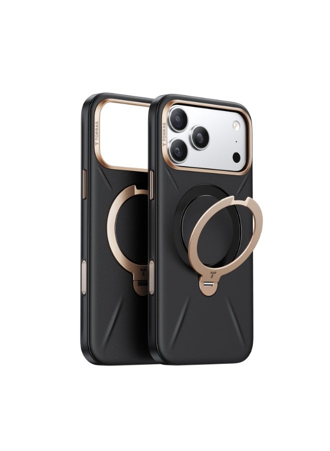 TORRAS Ostand VegSkin iPhone 17 Pro Max - Black side view