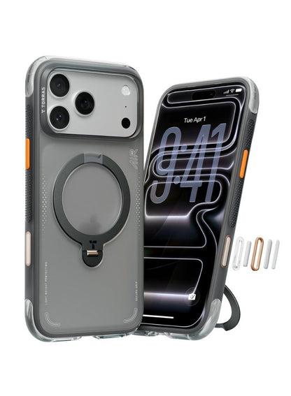 Torras Ostand Q3 Air iPhone 17 Pro Max Case Shadow Black - Back