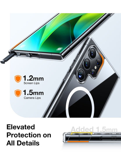 TORRAS Diamond Magnetic Case for Samsung Galaxy S24 Ultra - Clear