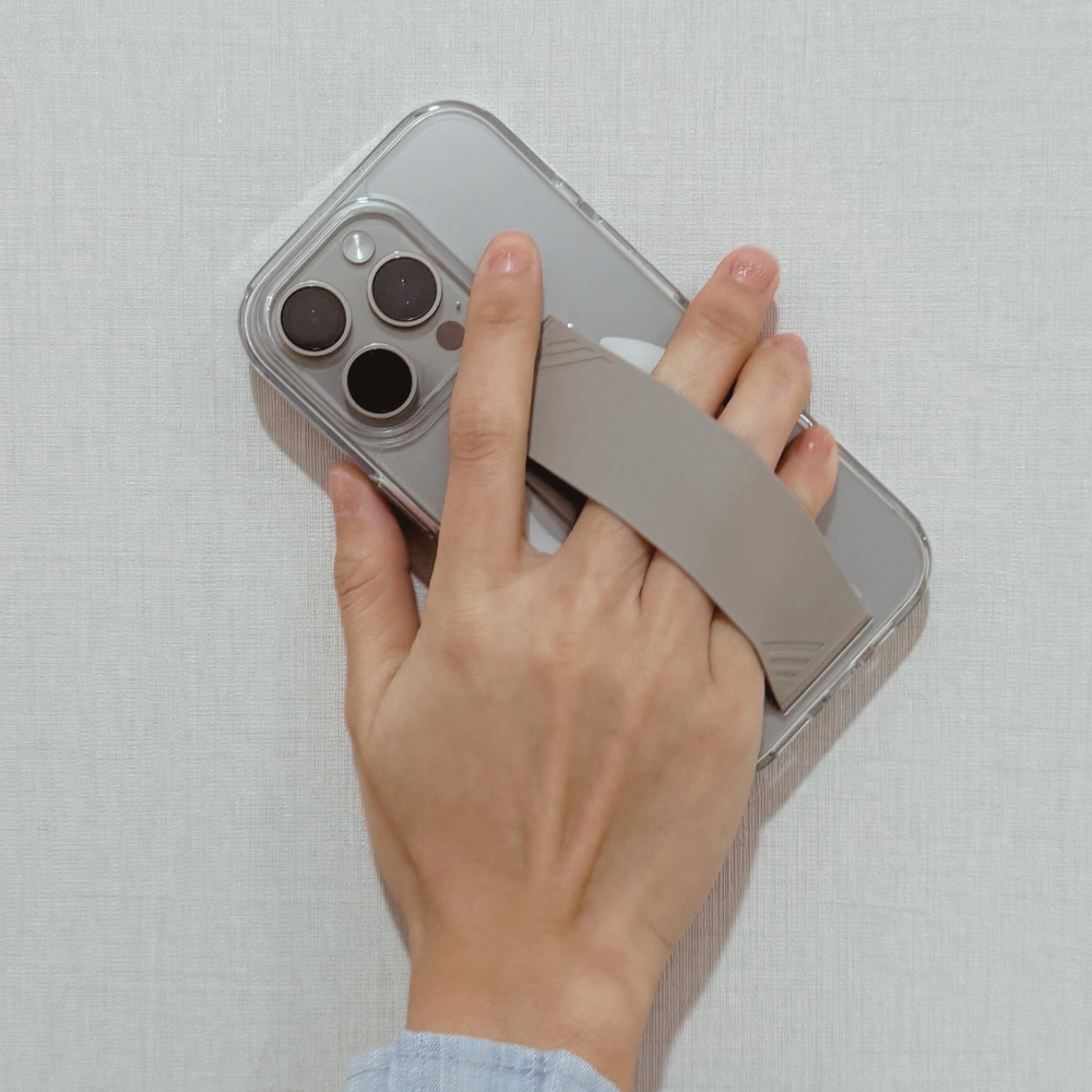 Infinyty GripX Transparent Case with Natural Titanium Grip for iPhone 16 Pro