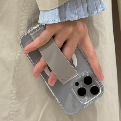 Infinyty GripX Transparent Case with Natural Titanium Grip for iPhone 16 Pro